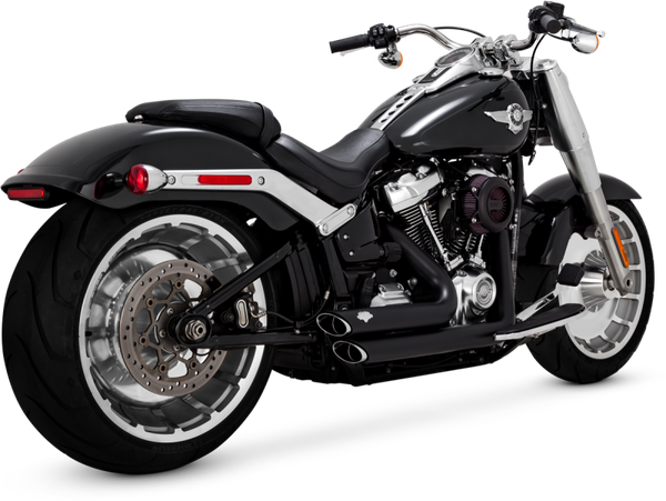 Vance and Hines 18-22 Harley Softail Wide Tire Shortshots Staggered Exhaust System - Black - 47335-22 Photo - Primary