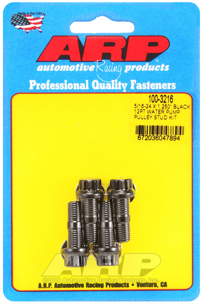ARP 5/16-24 X 1.250 black 12pt water pump pulley stud kit - 100-3216 Photo - Primary