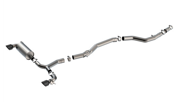 Borla 20-25 Toyota GR Supra ATAK Cat-Back Exhaust System w/ Black Chrome Tips - 140826BC Photo - Primary