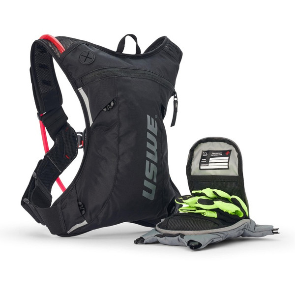 USWE Moto Hydro Hydration Pack 3L - Carbon Black/Grey - 5203090001 User 1