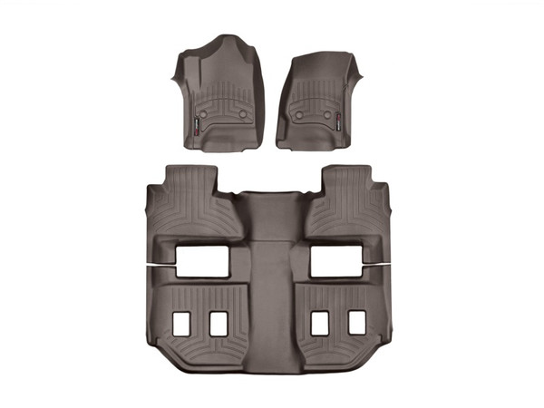 WeatherTech 2011+ Dodge Durango Front and Rear FloorLiners - Cocoa (Fits Vehicle w/No RHS Foot Rest) - 47324-1-2 Photo - Primary