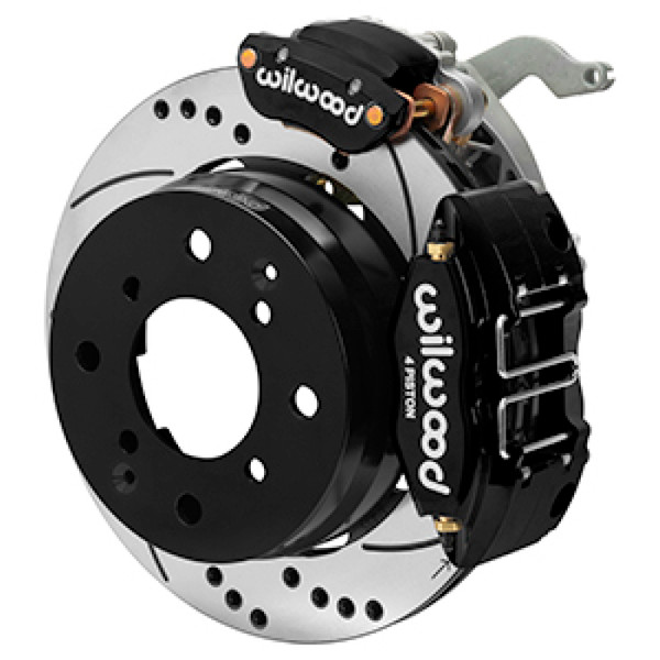 Wilwood 70-76 Porsche 914 Rear Powerlite Brake Kit Dilled & Slotted - Black - 140-17475-D Photo - Primary