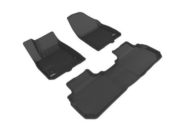 3D MAXpider 2017-2020 Cadillac XT5 Kagu 1st & 2nd Row Floormats - Black - L1CD01601509 Photo - Primary