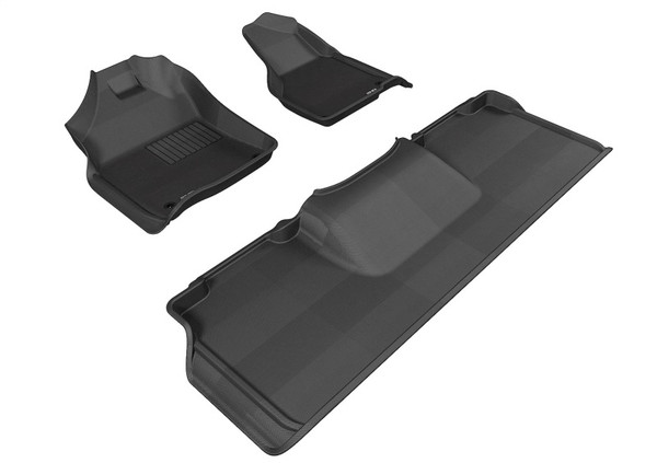3D MAXpider 2012-2018 Dodge Ram 2500/3500 Mega Cab Kagu 1st & 2nd Row Floormats - Black - L1DG02101509 Photo - Primary