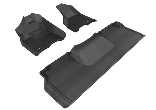 3D MAXpider 2010-2012 Dodge Ram 2500/3500 Mega Cab Kagu 1st & 2nd Row Floormats - Black - L1DG02201509 Photo - Primary