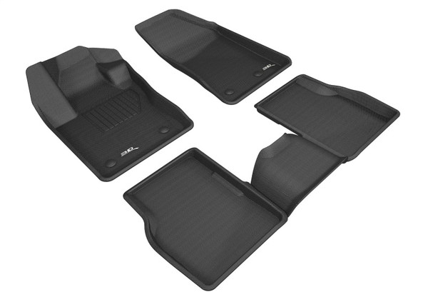 3D MAXpider 2017-2020 Jeep Compass Kagu 1st & 2nd Row Floormats - Black - L1JP01601509 Photo - Primary