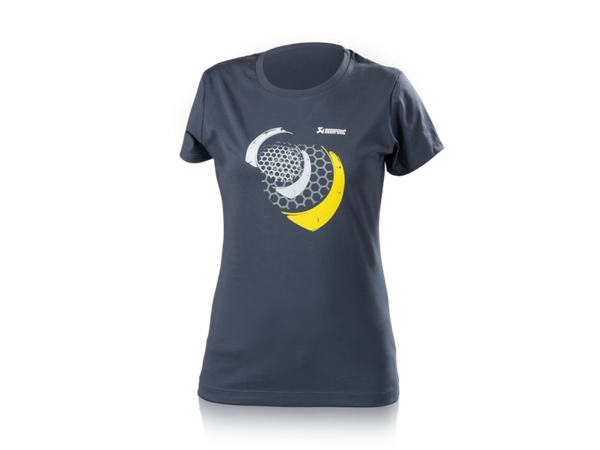 Akrapovic Lifestyle T-shirt Mesh Womens Blue-Grey - Medium - 801765 User 1