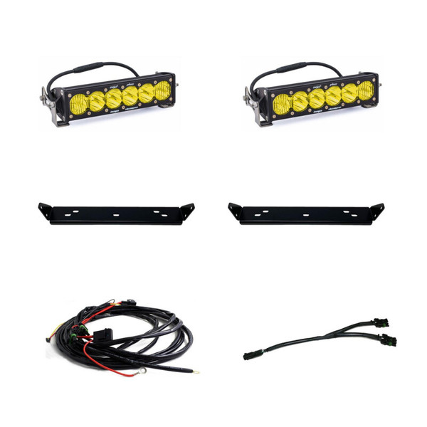 Baja Designs 2021+ Ford Raptor OnX6 Behind Grill Kit -10in. Amber D/C - 448064 User 1