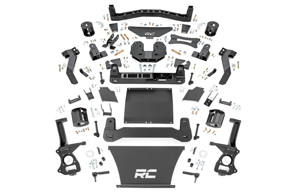 Take your Chevrolet/GMC Tahoe/Yukon to the next level with Rough Country's 6-inch Suspension Kit. Designed to give you the bold stance and off-road capability you crave, this all-inclusive kit has everything you need to get your vehicle ready for the toughest trails. Whether you're heading to the mudholes or simply want to stand out, this kit provides the ultimate performance and style.Engineered for Precision and Performance: Enjoy a leveled stance with the kitΓÇÖs expertly engineered features, including 100% precision laser-cut materials for a flawless fit and long-lasting durability, effortless installation with no need for strut disassembly or a compressor, and a set of beefy lifted knuckles designed for optimum geometry. The included lifted rear strut spacers are perfectly dialed in, providing enhanced driving stability on any terrain.Uncompromised Comfort and Capability: Rough CountryΓÇÖs 6-inch Suspension Lift doesnΓÇÖt just enhance your vehicleΓÇÖs appearanceΓÇöit also preserves factory ride quality, allowing you to run up to 35-inch tires with the correct backspacing. And with Rough CountryΓÇÖs Limited Lifetime Replacement Guarantee, you can enjoy peace of mind with every ride.DonΓÇÖt settle for ordinaryΓÇöexperience the ultimate off-road performance with Rough CountryΓÇÖs 6-inch Suspension Kit. Equip your Tahoe/Yukon with everything it needs to look and perform its best, and enjoy the journey ahead with confidence.