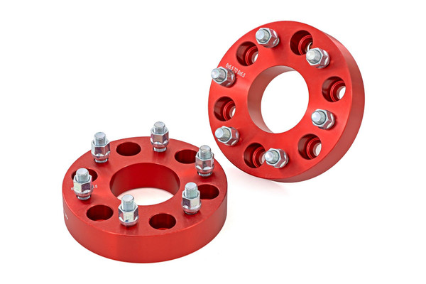 Upgrade your vehicle's appearance with Rough Country's 1.5" Wheel Spacers, designed for a perfect fit and increased clearance. Ideal for those looking to run wider tires or improve their stance.Increased Tire Clearance: Spaces your wheel 1.5" for the use of wider tires, offering improved traction and a more aggressive look.Durable Construction: Crafted from high-quality 6061-T6 Aluminum, ensuring strength, lightweight performance, and long-lasting durability.Corrosion-Resistant: Built to withstand harsh conditions, these spacers are corrosion-resistant, ensuring they stay looking great and function flawlessly.Upgrade your ride with Rough Country's wheel spacers and take your vehicleΓÇÖs appearance and capabilities to the next level!