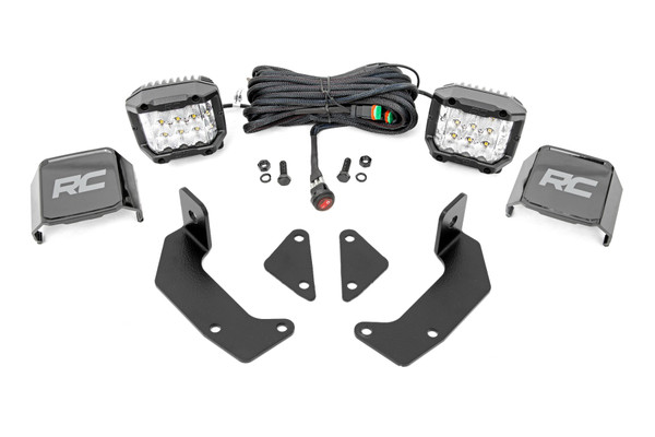 Go the extra mile in your UTV, no matter the lighting conditions with Rough CountryΓÇÖs CF-Moto UForce Cube Lights. This LED cube light kit can be set up and easily adjusted to match your needs in darkness and low visibility.\
Rough CountryΓÇÖs LED kit is easy to install, it features a 100% bolt on installation process that mounts to the bottom of the roll cage for a quick and painless upgrade. There are several LED options to choose from, the standard 2-inch black-series LEDs with or without daytime running light function, or, our popular 3-inch Wide Angle Osram LED cube.\
Rough Country LED light cubes are IP67 Waterproof and includes a premium, braided wiring harness with in-line fuse and on/off switch. Each mount features a positionable base that lets you choose the exact angle you prefer for illumination when you need it most. Get the look and function for your UTV where it counts, on and off the trail.