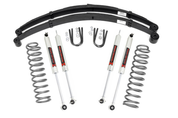 This all inclusive lift kit features everything you need to hit the ground running, with an exciting upgrade to our previous design. This kit now features our new Nitrogen charged N2.0 shocks with custom 10 stage variable valving. With this redesigned lift, you'll be paired up with the most versatile shocks on the market - balanced for performance on and off-road and custom tuned for this application. This lift also ships with a set of lifted coil springs, which help level the vehicle while providing enough clearance to run up to 31" tires. Standard, this kit ships with rear add-a-leaf springs, or upgrade to a full set of new, lifted leaf springs for $254 and bring new life into your rear suspension.