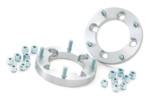 Rough Country's new UTV Wheel Adapter will revolutionize the way you roll. This simple adapter allows you to run Polaris wheels on your Honda or any Can-Am featuring a 4x136mm or 4x137mm bolt pattern. Why limit yourself? This adapting spacer retrofits your existing 4x136mm or 4x137mm bolt pattern to a 4x156mm bolt pattern, affording you the ability to run Polaris wheels on your UTV. This bolt-on adapter also acts as a 1-inch wheel spacer, allowing use of a wider tire on stock wheels and giving your vehicle an aggressive look. Made of 6061-T6 Aluminum, these wheel spacers are corrosion resistant and ready to withstand the elements.