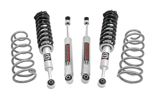 The Toyota 4Runner is one of the best-looking and most capable 4wd SUVΓÇÖs on the market. Transform your Toyota with Rough CountryΓÇÖs 3-inch Lift for 10-18 Toyota 4-Runners! This easy-to-install kit gives you increased ground clearance and killer good looks while providing a level look from front to rear.This kit includes a set of lifted coil springs and strut extensions to provide enough ride height to run larger wheels and tires. A set of rear nitrogen-charged N3 shocks offer an incredible balance of on and off-road ride quality.With a 100% bolt-on installation process, this kit is easy to install in a home garage with common tools. Includes Rough CountryΓÇÖs Lifetime Replacement Warranty!