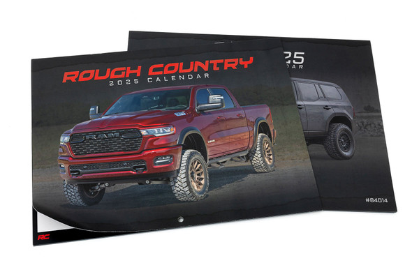 Introducing the Rough Country 2025 Calendar, the perfect way for off-road adventurers to stay on track! Our wall calendar features some of our most incredible rigs in spectacular locationsΓÇösure to bring life to any dull space. This calendar includes rides from Rough Country AmbassadorΓÇÖsΓÇöa collection of elite off-roaders whose passion for conquering the craziest terrain is second to none. Each photo has been carefully selected to showcase nothing less than the most epic moments from their adventures that will leave you itching for your own adventure. Join us in taking over the unpaved roads in style and pick up your Rough Country 2025 Calendar today!
