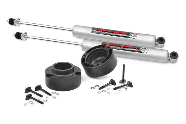 Level Up Your Stance and Capability: Eliminate factory rake and give your Ram 1500/2500/3500 a bold, leveled look with this 2.5-inch Leveling Lift Kit. Engineered to provide increased ground clearance, this kit allows you to run up to 33-inch tires for a more aggressive stance and enhanced off-road capability.Bolt-On Installation, No Hassle: Designed for a quick and easy installation, this 100% bolt-on kit requires no cutting or modifications, getting you back on the road or trail faster with minimal downtime.Smooth Ride, Unmatched Quality: Enjoy the lift without sacrificing comfort. This kit maintains your truck's factory ride quality, so you get a smoother, more capable ride both on and off the pavement.Customizable Shock Options: Available with your choice of premium N3 Shock Absorbers or M1 Monotube Shocks to match your driving style, whether you're cruising the highway or conquering rough trails.