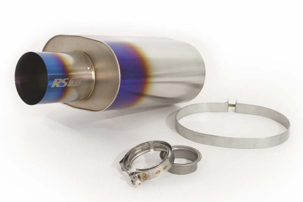 GReddy - Universal Titanium Oval Muffler 2.5in ID Muffler Inlet - 11003525 Photo - Primary