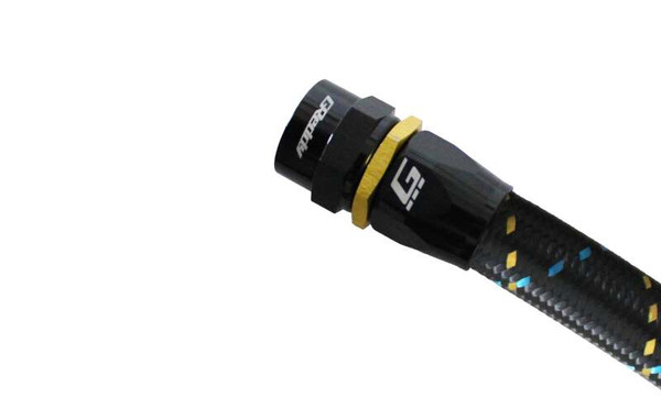 GReddy AN10 Straight Swivel Hose End - Black/Gold Anodized - 12801000 Photo - Primary