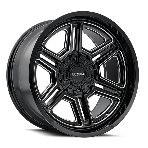 Mayhem 8117 Hermosa 20x10 / 5x127 BP/ -25mm Offset / 87mm Hub Black/Milled Wheel - 8117-2152BM Photo - Primary