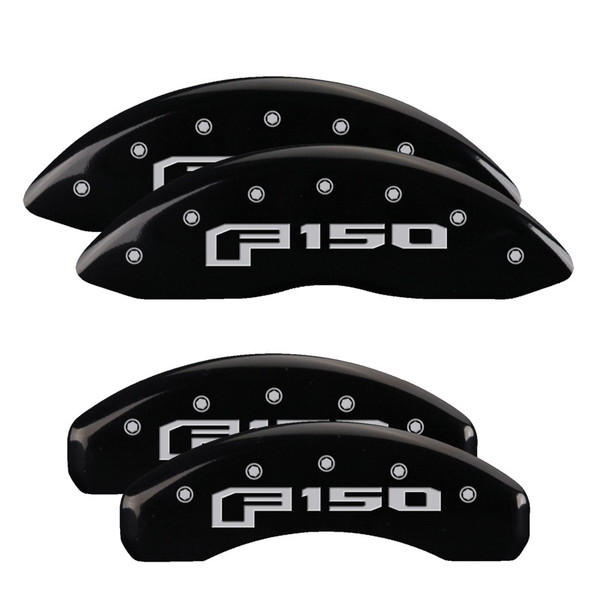 MGP 4 Caliper Covers Engraved F & R Oval Logo/Ford Black Finish Silver Char 2018 Ford Expedition - 10239SF16BK Photo - Primary