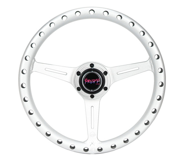 NRG All Aluminum Steering Wheel 330mm - Extra Light- Ergonomic Grip- Anadized Silver - RST-072-SL User 1