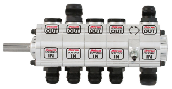 Peterson Fluid Systems R4 5-Stage Oil Pump - Left Side Mount - Rear Drive - Front Pressure - 04-5005 Photo - Primary
