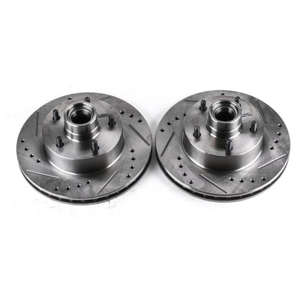 Power Stop 75-77 Pontiac Ventura Front Drilled & Slotted Rotor - Pair - AR8202XPR Photo - Primary