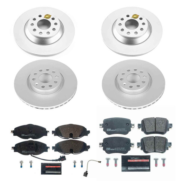 Power Stop 17-18 Volkswagen Golf Front & Rear Euro-Stop Brake Kit - ESK7634 Photo - Primary