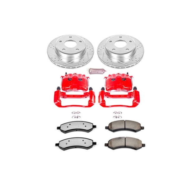 Power Stop 06-09 Mitsubishi Raider Front Z36 Truck & Tow Kit w/Cals - KC2193-36 Photo - Primary