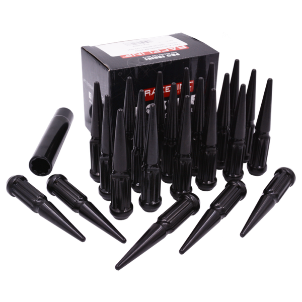 Raceline 14x2 XL Spike Black Lug Nuts (Set of 24) - L793850XLBK6NV Photo - Primary