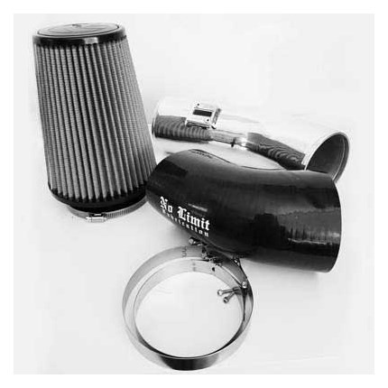 No Limit Fabrication - 6.7 PowerStroke Cold Air Intake Polished Dry Filter Stage 1 2011-2016 - 67CAIPD11161
