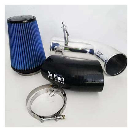 No Limit Fabrication - 6.7 PowerStroke Cold Air Intake Polished Oiled Filter 2017-2019 - 67CAIPO172