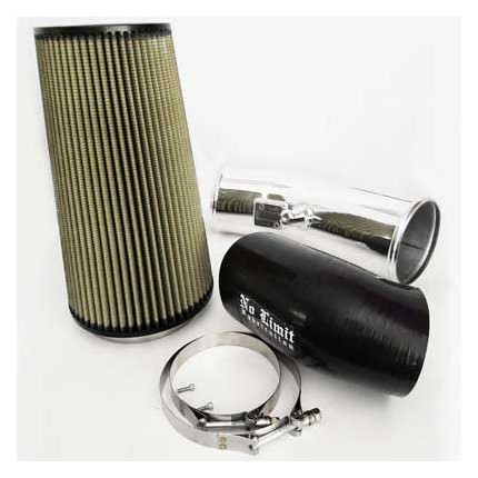 No Limit Fabrication - 6.7 PowerStroke Cold Air Intake Polished PG7 Filter Stage 2 2017-2019 - 67CAIPP172