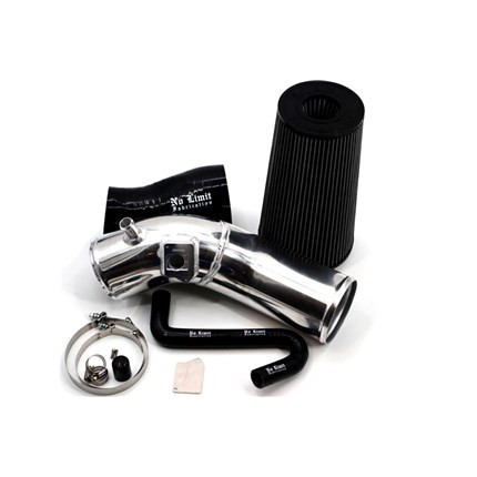 No Limit Fabrication - 6.0 PowerStroke Cold Air Intake Polished 5" Dry - 60CAIPD5