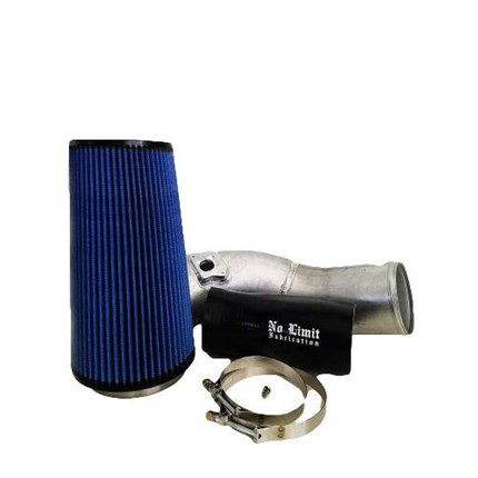 No Limit Fabrication - 6.0 PowerStroke Cold Air Intake Raw 5" Oiled - 60CAIRO5