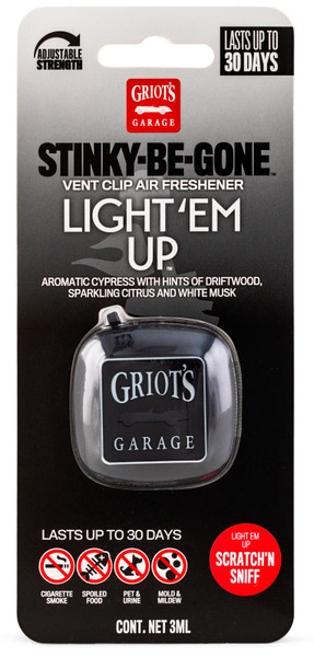 Griots Garage Stinky-Be-Gone Vent Clip Air Freshener - Light Em Up - 10799 Photo - Primary