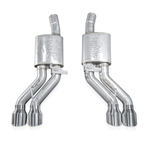 Stainless Works 22-25 Cadillac CT5-V Blackwing Axleback Exhaust - Polished Tips - CT5V22AB Photo - Primary