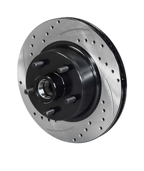 Wilwood 70-73 Ford Mustang 5x4.5 SRP Drilled Performance Front Rotor & Hat R/H - Black - 160-14325-BK Photo - Primary