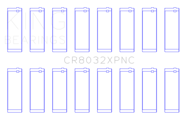 King Engine Bearings Chrysler 345/370 16V  (Size +0.5mm) Performance Rod Bearing Set - CR8032XPNC0.5 Photo - Primary