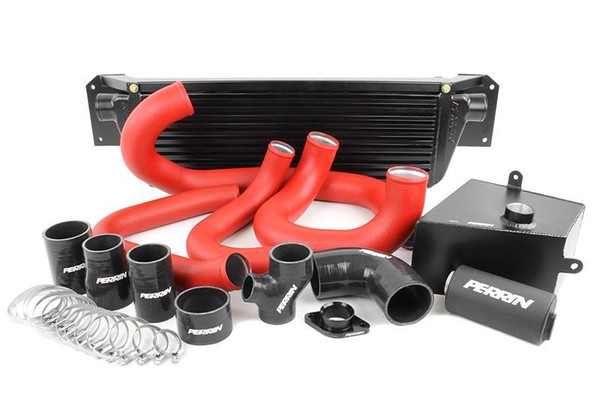 PERRIN 15-21 Subaru WRX Front Mount Intercooler Boost Tubes + Hardware - Red Tubes - PSP-ITR-437-2RD/BK Photo - Primary