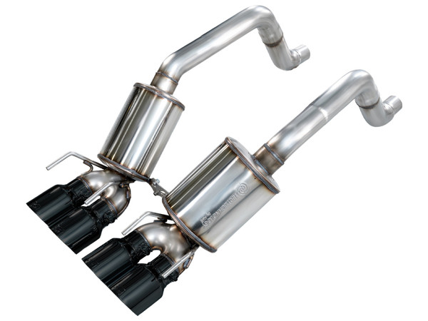 AWE Tuning 05-07 C6 Chevrolet Corvette 6.0L Touring Edition Axleback Exhaust w/ Diamond Black Tips - 3015-43660 Photo - Primary
