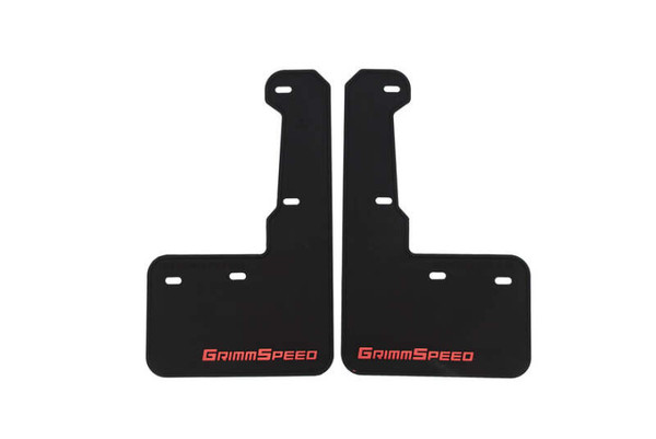 Grimmspeed 15-21 Subaru WRX/STI Mudflaps - Black w/ Red Lettering - GRM.1021.1.RED User 1