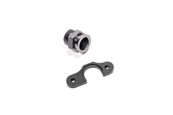 Radium Engineering Ford Sensor Adapter 8AN ORB 16mm Bore 41mm Offset Spacing M5 - 20-1303 Photo - Primary