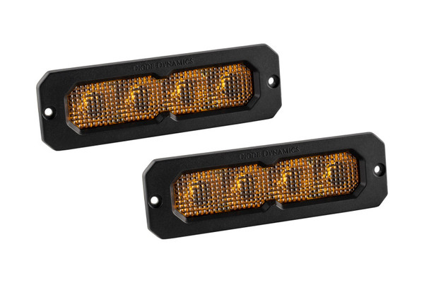 Diode Dynamics SS6 Sport Yellow Flood Flush ABL (pair) 3000K - DD8169P Photo - Primary