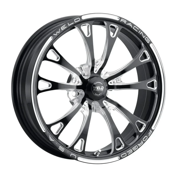 Weld V-Series 1-Piece 17x4.5 / 5x4.5 BP / 2.2in. BS Gloss Black Milled Wheel - 84C-1704204-B Photo - Primary