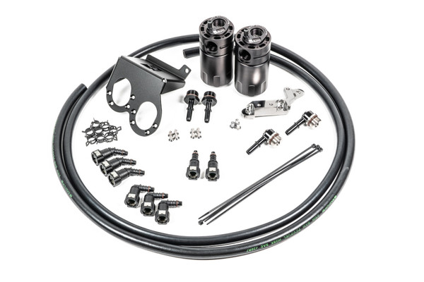 Radium Engineering Dual Catch Can Kit 17-19 Corvette LT1 w/ Dry Sump Fluid Lock - 20-1286-FL Photo - Primary