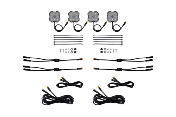Diode Dyamics Rock Light - Amber/White-  M8 Add-On 4-Pack - DD8761 Photo - Primary