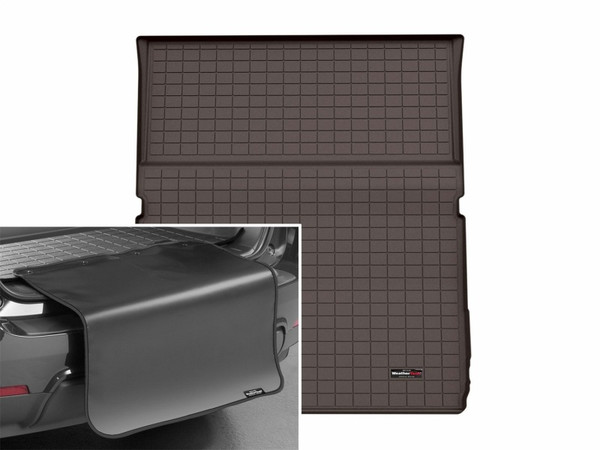 WeatherTech 25-26 Ford Expedition Max Trunk Cargo Liner w/Bumper Protector 2pc - Cocoa - 431871SK Photo - Primary