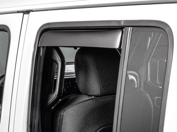 WeatherTech 20-26 Jeep Gladiator JT Rear Rear Side Window Deflectors-Dark Tint - 81922IM Photo - Primary