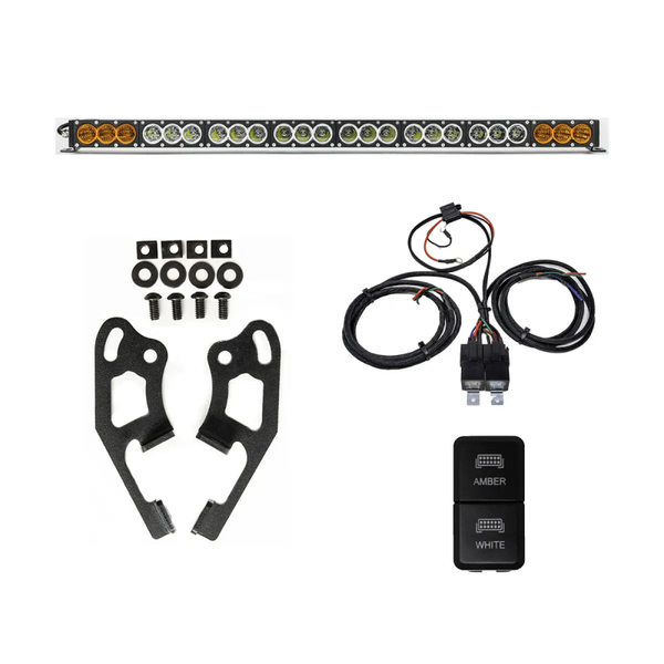 Cali Raised Sherpa Roof Rack Dual Funct. Light Bar & Mount Brckt Kit w/ Wire Harness & Tall Switch - CR4283 Photo - Primary
